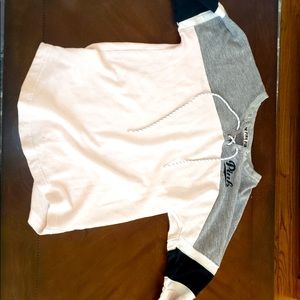 pink long sleeve shirt